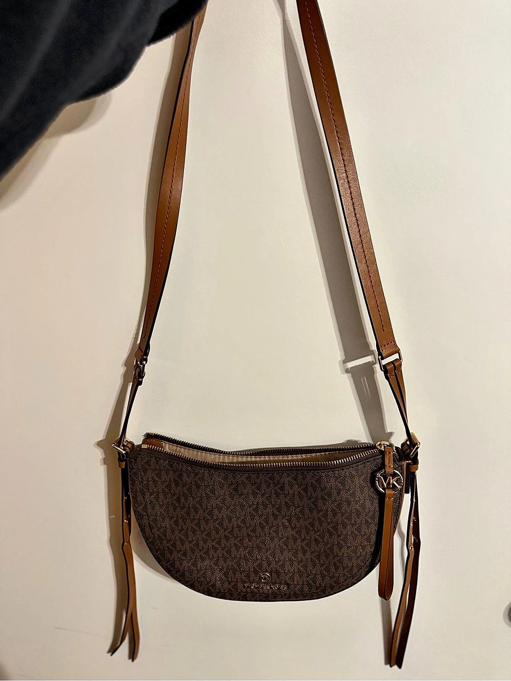 Michael Kors Crescent Crossbody Brown Monogram